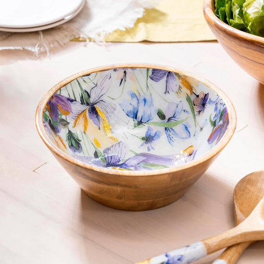 Golden Lilac Wood Bowl