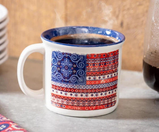 Americana Boho Flag Camper Cup