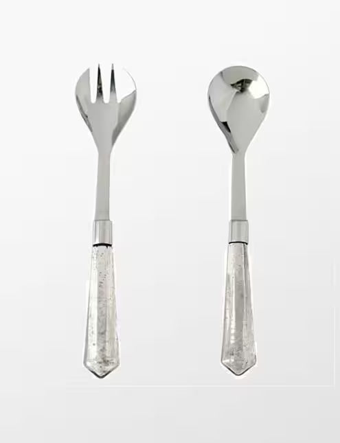 Mud Pie Mercury Glass Salad Server Set