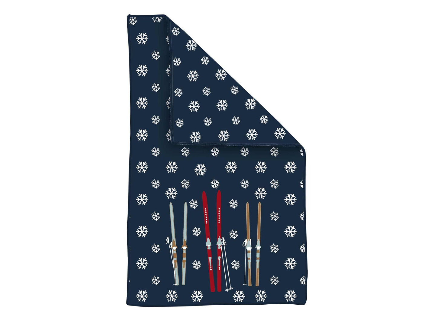 Nordic Ski Navy Kitchen Tea Towel