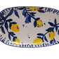 Creative Co-Op Lemon Hand-Painted Stoneware Platter