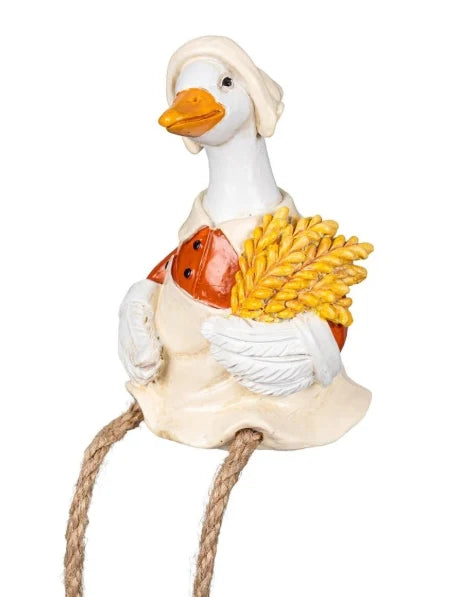 Table Decor Resin Goose with Dangling Legs