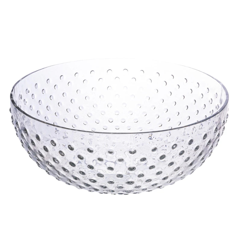 Creative Co-Op Round Glass Hobnail Serving Bowl