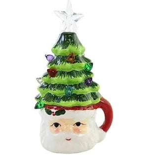 Light Up Santa Mug with Tree Mini Shimmer