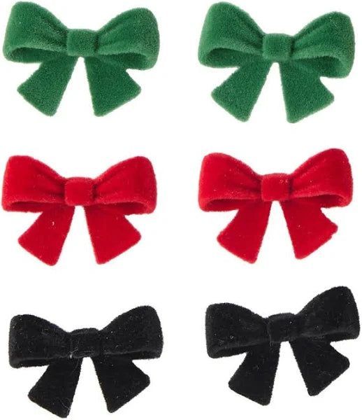 2Chic Velvet Bow Earrings