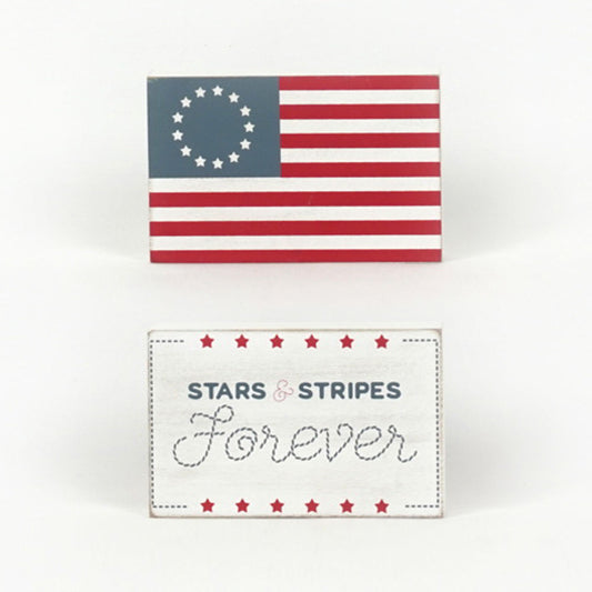 Double Sided Patriotic Sign