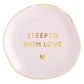 Steeped With Love Ceramic Tea Bag Holder