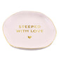 Steeped With Love Ceramic Tea Bag Holder