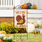 Welcome Turkey Polka Dot Applique Garden Flag