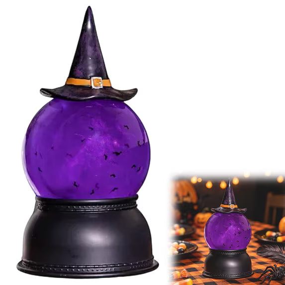 LED Witch Hat Water Globe