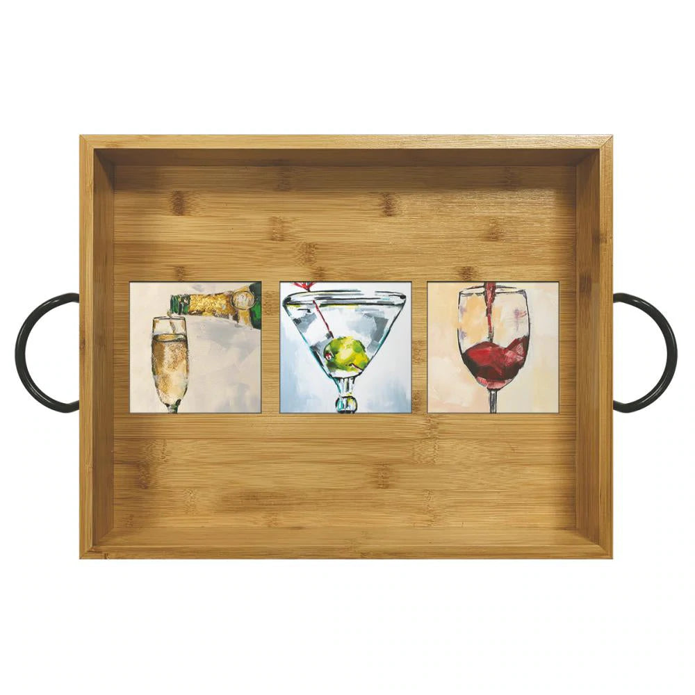 The Art of Alcohol Serving Tray