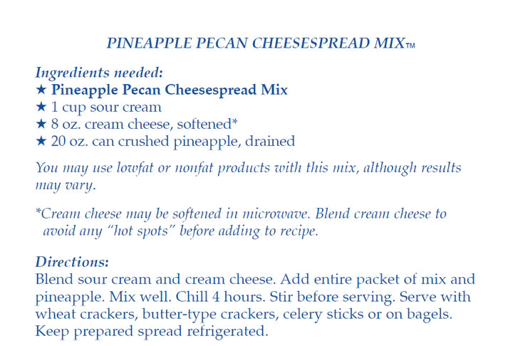Country Home Creations Pineapple Pecan Cheesespread Mix