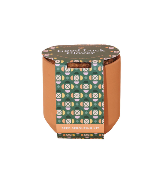 Modern Sprout Tiny Terracotta - Good Luck Clover