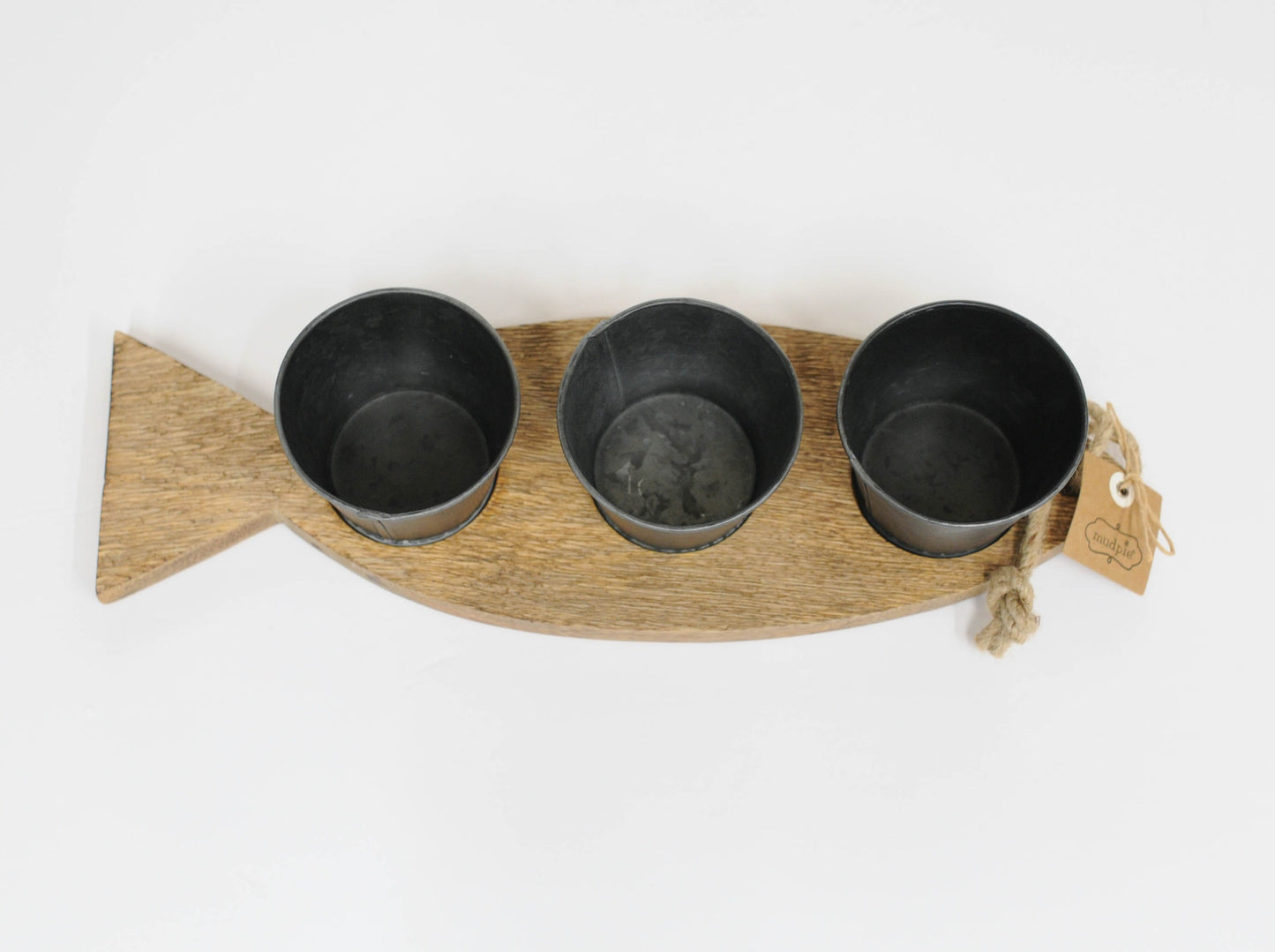 3-Cup Wooden Fish