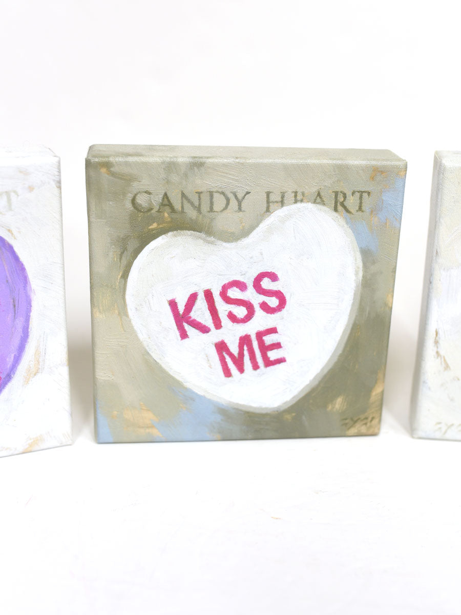 Candy Hearts Canvas Signs