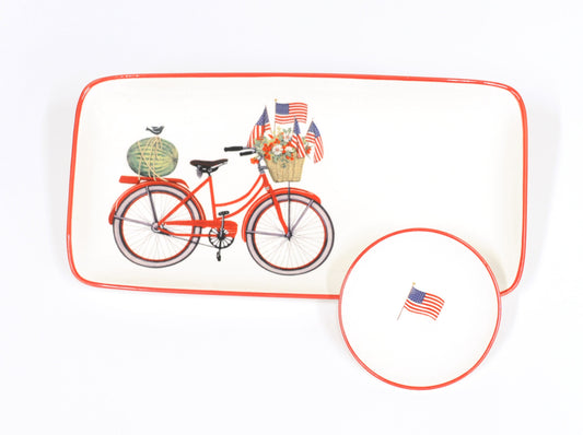 Patriotic Plate and Trinket Dish