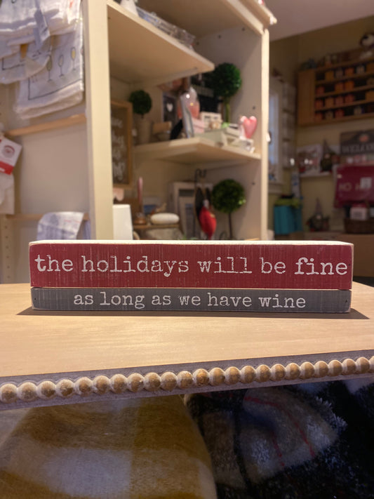 Fine Wine Holiday Sign