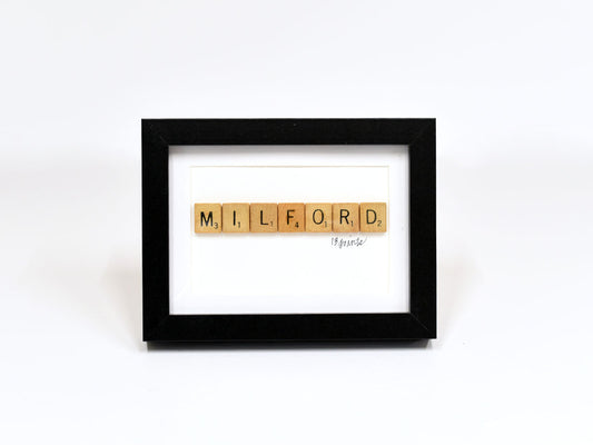 Milford Scrabble Sign